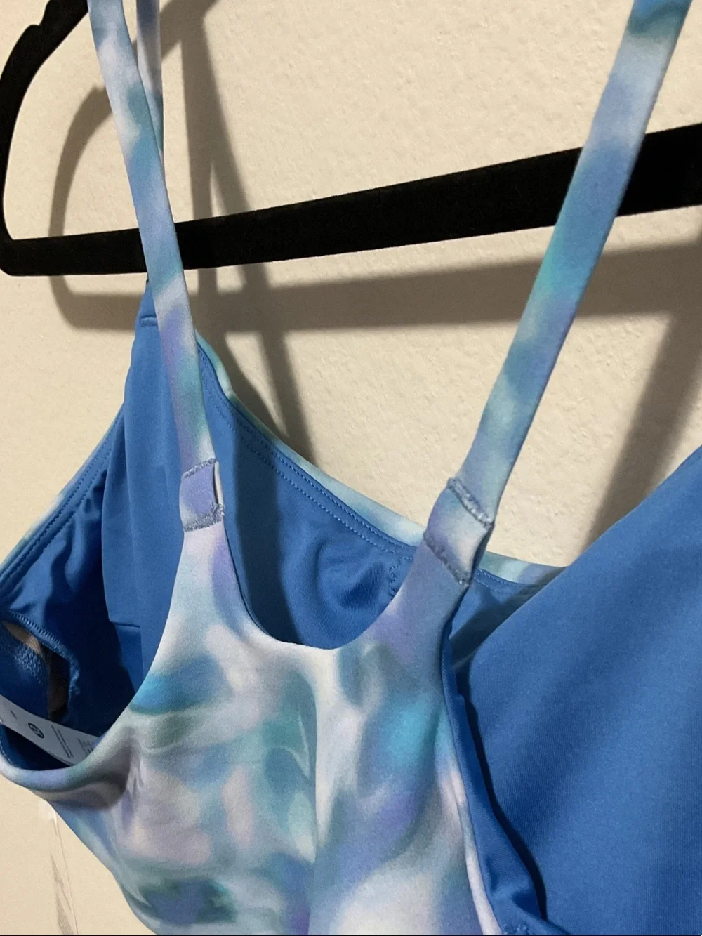 Lululemon Wunder Train Strappy Racer Bra-Size 10 C/D-Floral Glow Midi Blue Multi
